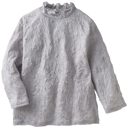70%OFF【レディース】 日本製花柄ジャカードプルオーバー ■カラー：シルバーグレー ■サイズ：M,L,3L