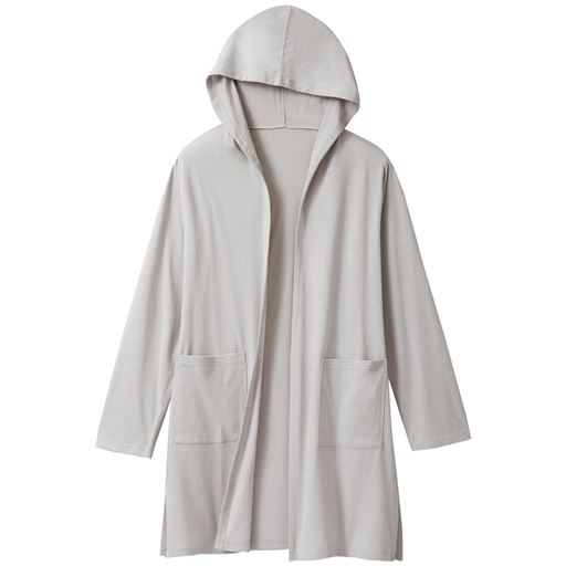 【レディース】 UVカットさらり着こなすロングパーカー - セシール ■カラー：シルバーグレー ■サイズ：L,LL,3L