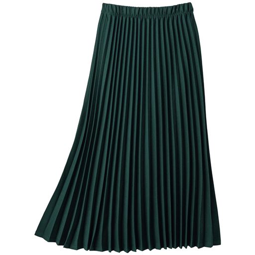 【レディース】 ウールライクプリーツスカート ■カラー：ダークグリーン ■サイズ：L(69-77)