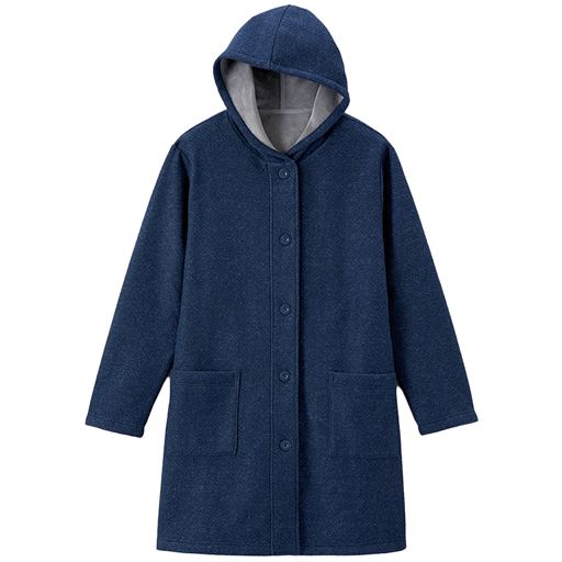 【レディース】 裏地なめらかあったかコート ■カラー：ネイビー ■サイズ：M,L,LL,3L