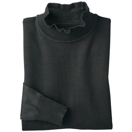 【レディース】 ウォッシャブルセーター ■カラー：ブラック ■サイズ：M,L,LL