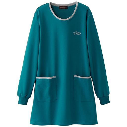 【レディース】 ポケット付き配色トレーナー 