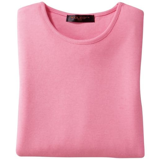 【レディース】 綿100% 七分袖Tシャツ ■カラー：ピンク ■サイズ：M,L,LL
