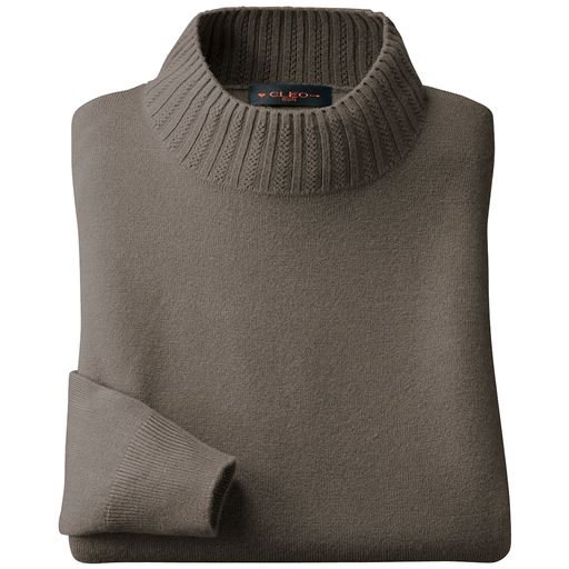 【レディース】 カシミヤタッチ衿すかしセーター ■カラー：グレー ■サイズ：MLLL