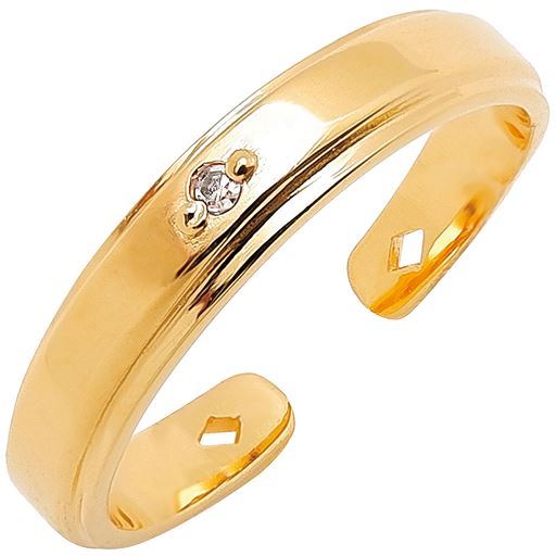 【レディース】 ダイヤモンド手打ちフリーサイズリング - セシール