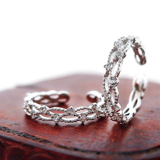 【レディース】 フリーサイズリング2個セット - セシール