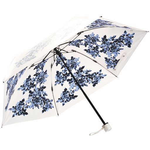 プレミアムホワイトUV折りたたみ傘(晴雨兼用)(日本製・超軽量) ■カラー：ブルー