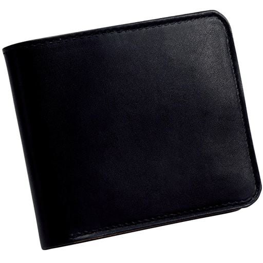 【メンズ】 風合いある革の日本製栃木レザー財布 ■カラー：ブラックB(2つ折り財布)