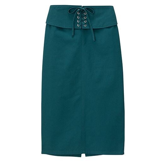 70%OFF【レディース】 ウエストレースアップタイトスカート ■カラー：グリーン ■サイズ：M,S