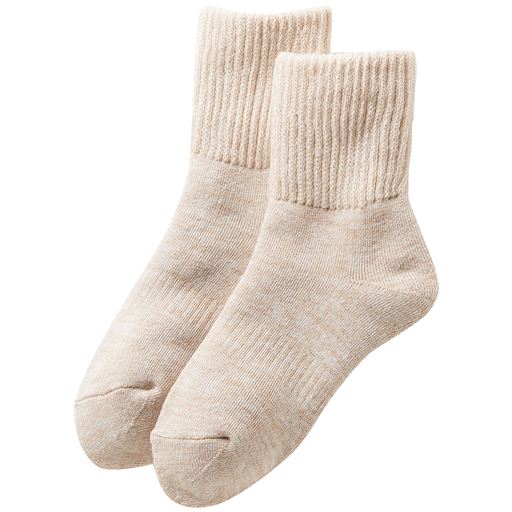 【レディース】 ぶ厚いあったかパイルソックス(総パイル)(日本製)(男女兼用) ■カラー：ベージュ系 ■サイズ：25～27