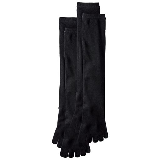 30%OFF【レディース】 5本指ハイソックス・2足組 - セシール ■カラー：ブラック ■サイズ：23～25