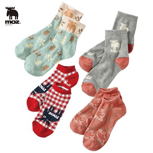 【レディース】 靴下4足組(moz)(ハッピーバッグ) - セシール ■カラー:A(レッド系) ■サイズ:23~25 【レディース】 靴下4足組(moz)(ハッピーバッグ) - セシール ■カラー:A(レッド系) ■サイズ:23~25