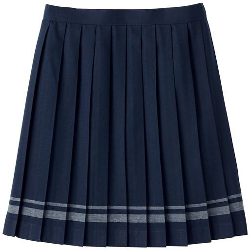 1354円OFF！ 30%OFF【レディース】 日本製ライン入りプリーツスカート(洗濯機OK)(スクール・制服) - セシール ■カラー：ネイビー ■サイズ：58(総丈45cm)61(総丈45cm)67(