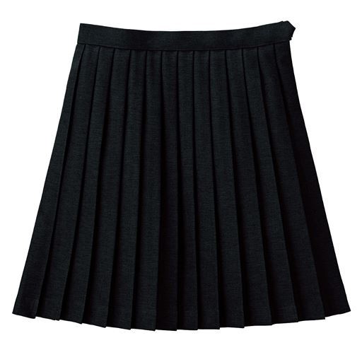 【レディース】 裏地・アジャスター付き プリーツスカート(日本製)(防しわ)(単色)(スクール・制服) ■カラー：ブラック ■サイズ：61(総丈52cm),64(総丈52cm),70(総丈47cm),70(総丈52cm),73(総丈47cm),73(総丈52cm),70(総丈55cm)