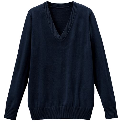 抗菌防臭 薄手Vネックニット(スクール・制服) ■カラー：ネイビー ■サイズ：S