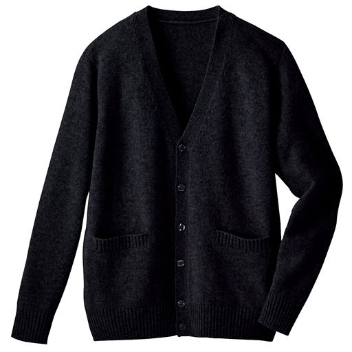 あったか毛80% Vネックニットカーディガン(スクール・制服) ■カラー：ブラック ■サイズ：S,M