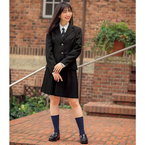 卒業式 入学式に 細プリーツスカートスーツ4点セット スクール 制服 セシール Cecile