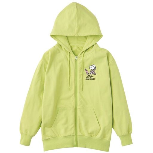 30%OFFジップアップパーカー(スヌーピー) ■カラー：ピスタチオ ■サイズ：M,L