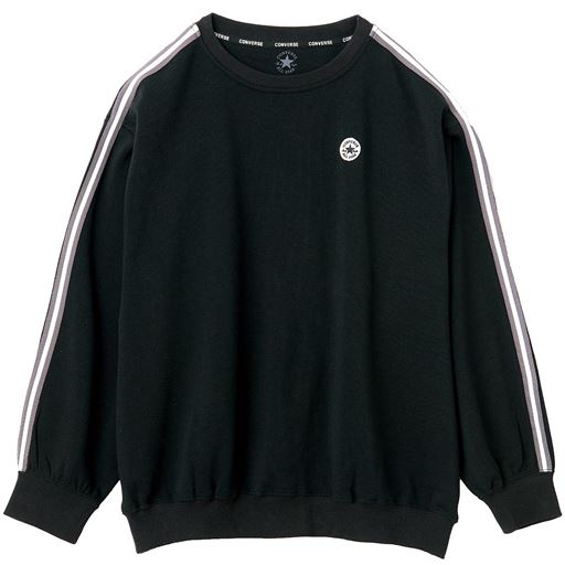 35%OFF裏起毛ビッグシルエットプルオーバー(コンバース) - セシール ■カラー：ブラック ■サイズ：M