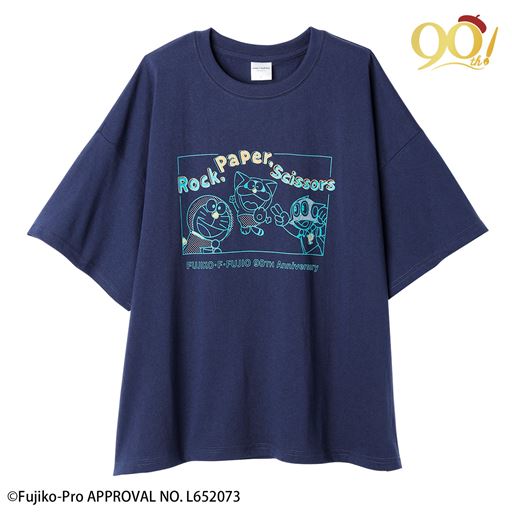 50%OFF【レディース】 天竺半袖ワイドTシャツ(FUJIKO・F・FUJIO) ■カラー：ネイビー ■サイズ：M,L