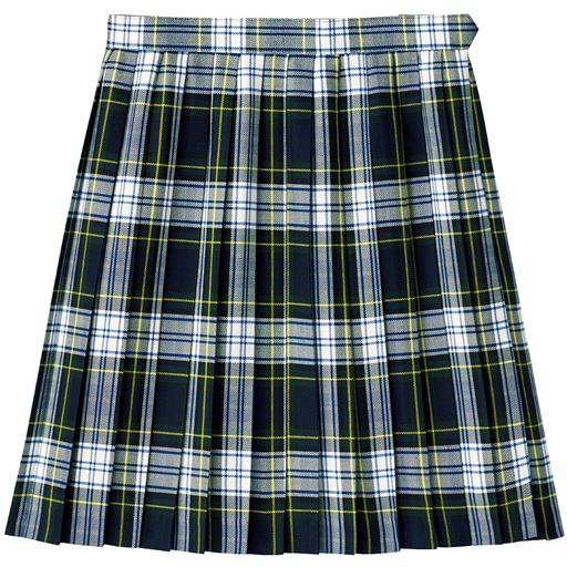 【レディース】 裏地・アジャスター付きプリーツスカート(日本製・チェック柄)(防しわ)(スクール・制服) ■カラー：ネイビーB ■サイズ：70(総丈52cm),73(総丈47cm),73(総丈52cm),70(総丈55cm),58(総丈55cm)