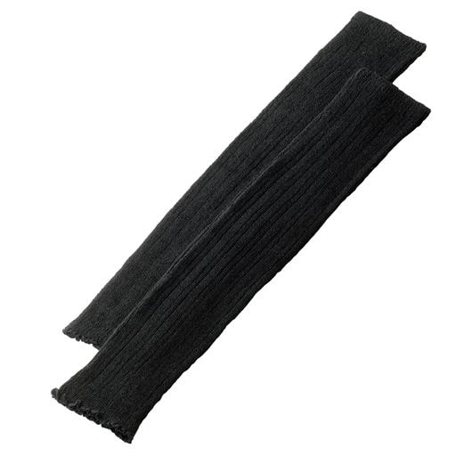【レディース】 吸湿発熱繊維のびのびレッグウォーマー(2枚1組) - セシール ■カラー：ブラック