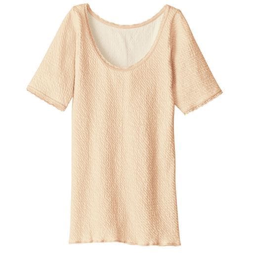 【レディース】 5分袖リップルインナー(長年愛されている定番肌着) - セシール 