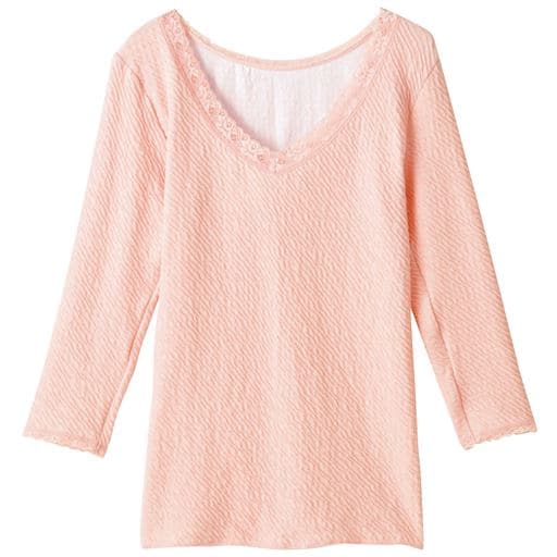 【レディース】 8分袖リップルインナー(長年愛されている定番肌着) 