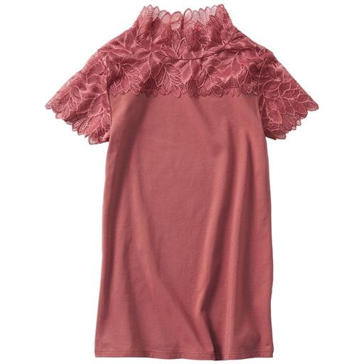 70%OFF【レディース】 ハイネックレース付フレンチ袖 - セシール 