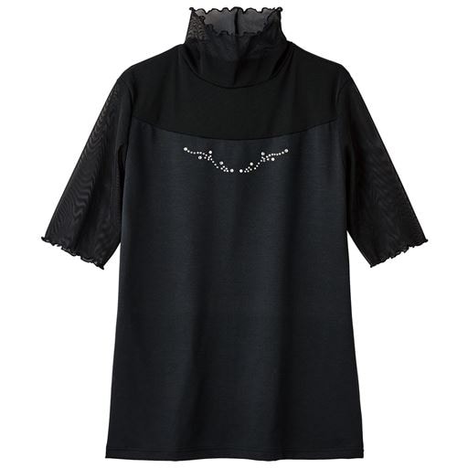 70%OFF【レディース】 チュール使い5分袖 - セシール 