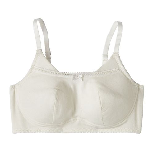 15%OFF【ティーンズ】 ソフトブラ(ワイヤーなし・かぶりタイプ)(広めカップで揺れをカバー) - セシール ■カラー：オフホワイト ■サイズ：S