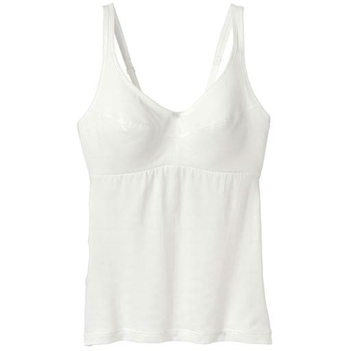  50%OFF【ティーンズ】スポーツブラ内蔵キャミソール(やさしくフィット)(重ね着いらず)(スポブラ) ■カラー：ホワイト ■サイズ：SMLLL