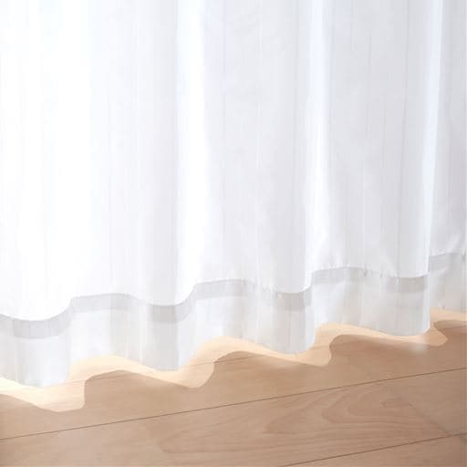 光を取り込むボイルレースカーテン(遮熱・UVカット・遮像) - セシール ■カラー：ホワイト ■サイズ：幅200×丈148cm(1枚物),幅200×丈168cm(1枚物),幅200×丈18