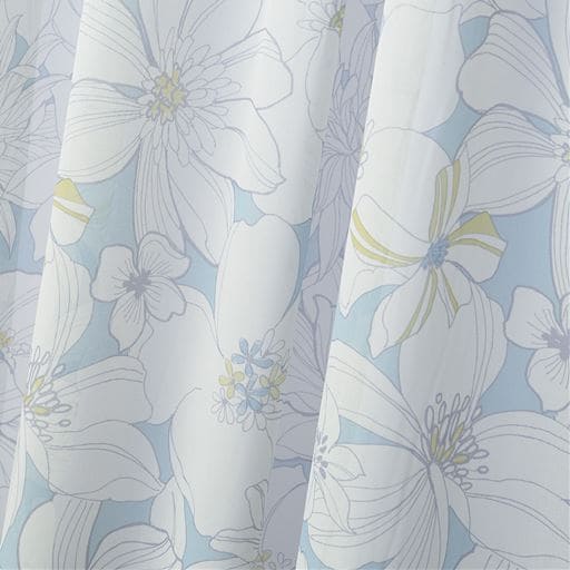 風感じる柔らかシフォンボイルカーテン ■カラー：ブルー ■サイズ：幅150×丈243cm(2枚組),幅150×丈248cm(2枚組),幅130×丈98cm(2枚組),幅150×丈258cm(2枚組)