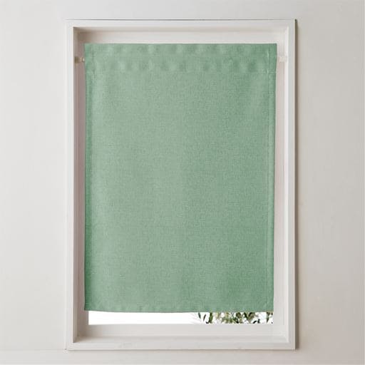 サイズが選べる小窓用目隠しカーテン(防炎1級遮光) | ディープグリーン