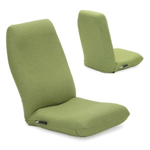  レバー式ハイバック座椅子 ■カラー：グリーン