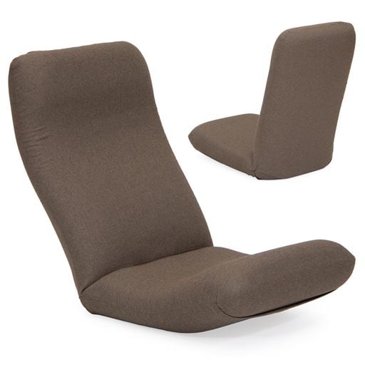 【産学連携】腰に優しいリラックス座椅子 ■カラー：ブラウン ■サイズ：M(スタンダード)L(ワイドロング)
