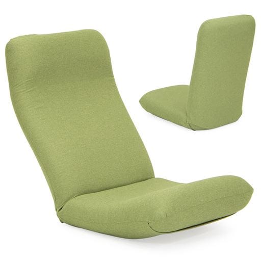 ＜セシール＞【産学連携】腰に優しいリラックス座椅子 ■カラー：グリーン ■サイズ：M(スタンダード)L(ワイドロング)画像
