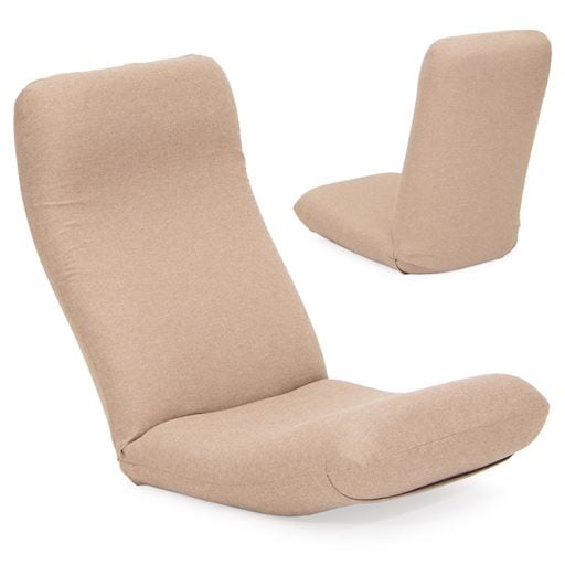 ＜セシール＞【産学連携】腰に優しいリラックス座椅子 ■カラー：ベージュ ■サイズ：M(スタンダード)L(ワイドロング)画像