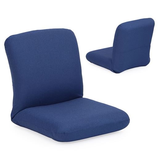 ＜セシール＞【産学連携】コンパクト座椅子 ■カラー：ネイビーブルー画像