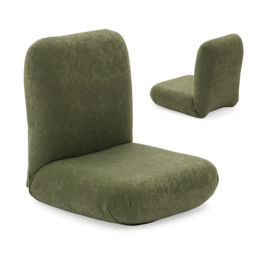＜セシール＞【産学連携】ヘッドレスト付きハイバック座椅子2 ■カラー：グリーン
