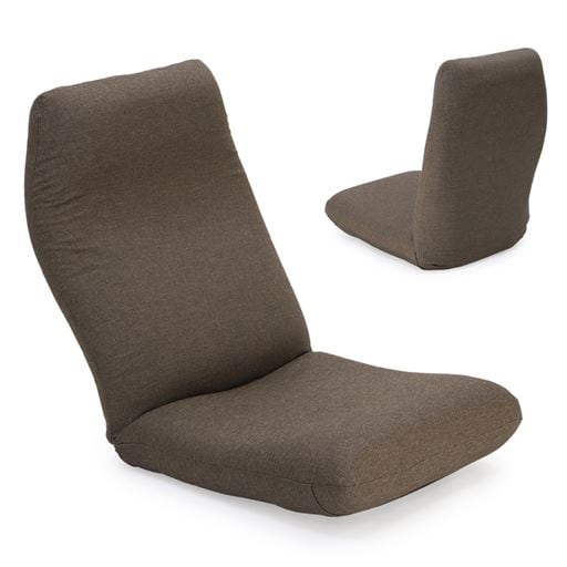 ＜セシール＞【産学連携】ヘッドレスト付きハイバック座椅子2 ■カラー：ブラウン画像