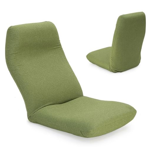 【産学連携】ヘッドレスト付きハイバック座椅子2 ■カラー：グリーン