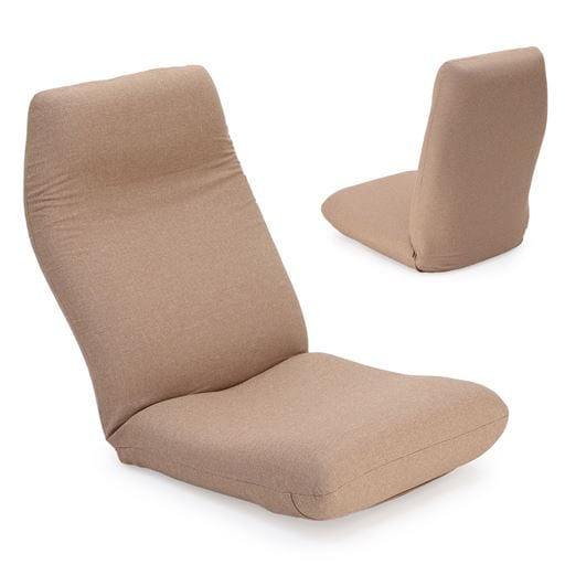 【産学連携】ヘッドレスト付きハイバック座椅子2 ■カラー：ベージュ