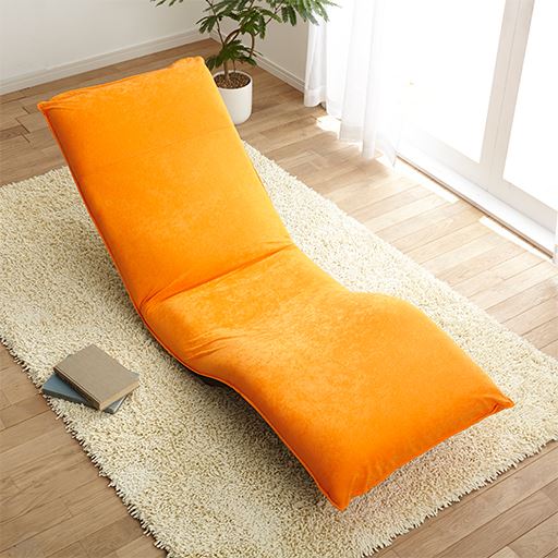 腰に優しい脚上げ寝椅子II - セシール ■カラー：オレンジ ブラウン キャメル