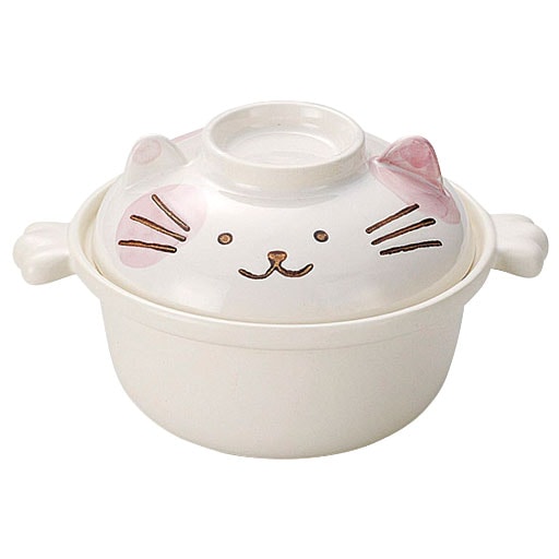 猫ちゃんの一人鍋 - セシール ■カラー：ホワイト