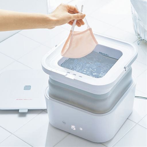 ＜セシール＞ 折りたたみ小型洗濯機(ELSONIC) - セシール ■カラー：ホワイト画像