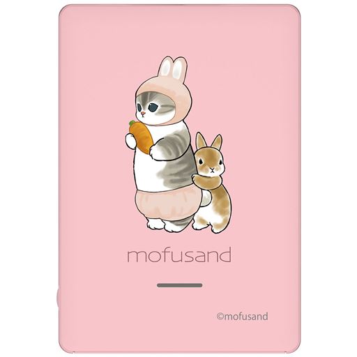 モバイルバッテリー(モフサンド) - セシール ■カラー：ピンク