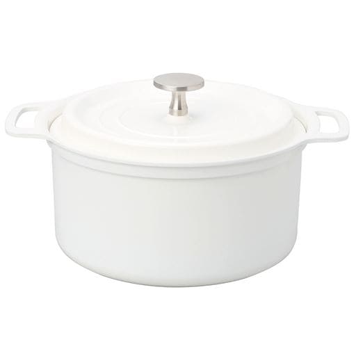  無水調理ができる鍋(コパン) - セシール ■カラー：ホワイト ■サイズ：18cm