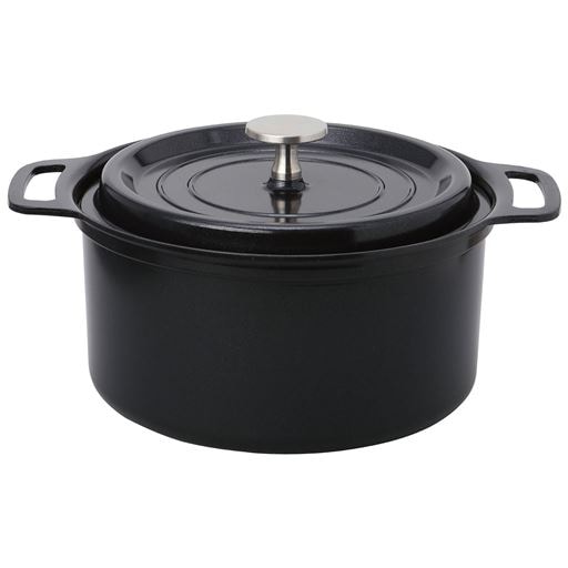 ＜セシール＞ 無水調理ができる鍋(コパン) ■カラー：ブラック ■サイズ：18cm